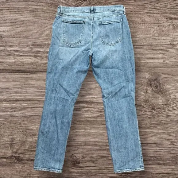 Old Navy Boyfriend Straight Me Stella Mid Rise Women’s Distressed Blue Jeans - Picture 2 of 6